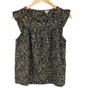 I Love H81 Sleeveless Ruffled Rounded Neck Button Back Blouse Size Small